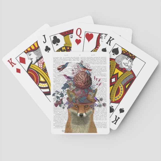 Fox Birdkeeper with Artichoke Playing Cards (Back)
