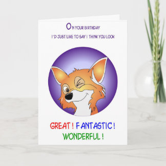 fox birthday humour too card