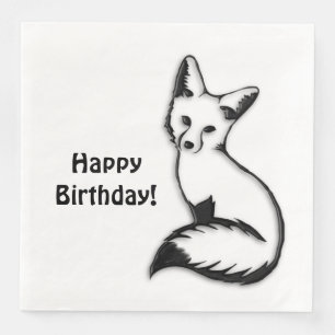 Fox Birthday Napkin