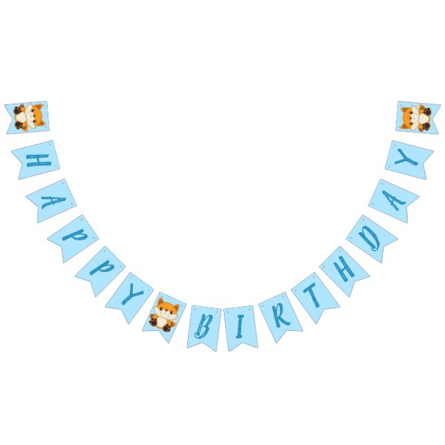 Fox Birthday Party Bunting (All)