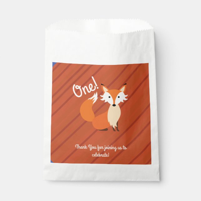 Fox Birthday Party Favour Bags (Front)