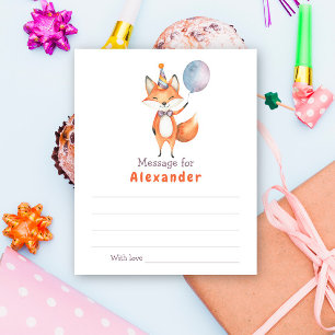 Fox Birthday time capsule message