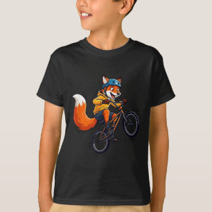 Fox Bmx Bike Stunt Rider Kids Boys Cool Sport T-Shirt