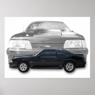 Fox Body Mustang GT poster
