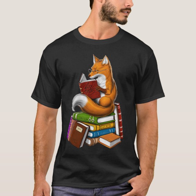 Fox Book Lover T-Shirt (Front)