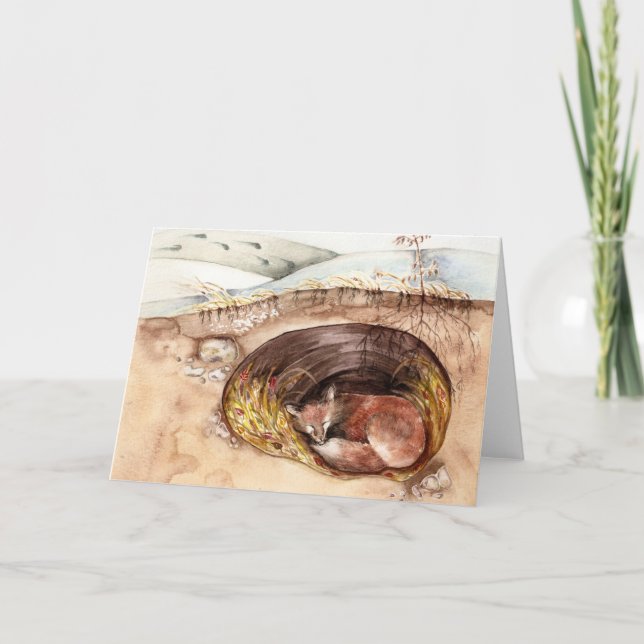 Fox Borrow Holiday Card (Front)