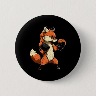 Fox Boxing Gloves Boxer Mma Kickboxer Kickboxing B 6 Cm Round Badge