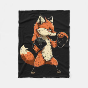 Fox Boxing Gloves Boxer Mma Kickboxer Kickboxing B Fleece Blanket