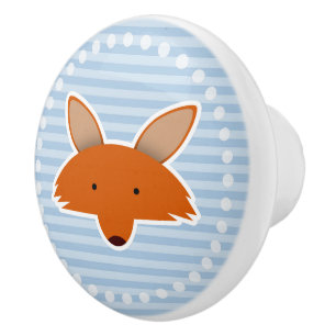 Fox Ceramic Knob