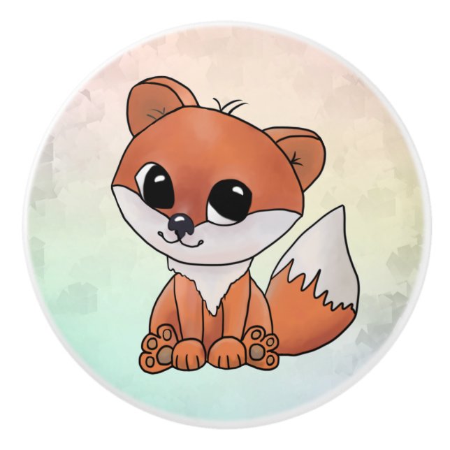 fox ceramic knob (Front)
