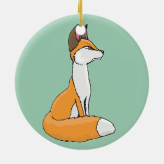 Fox Ceramic Tree Decoration