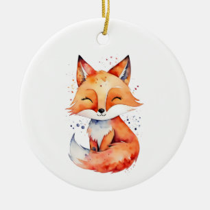 Fox Ceramic Tree Decoration