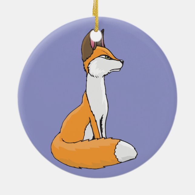 Fox Ceramic Tree Decoration (Back)