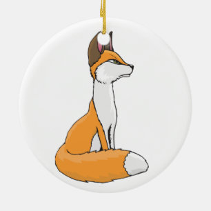 Fox Ceramic Tree Decoration