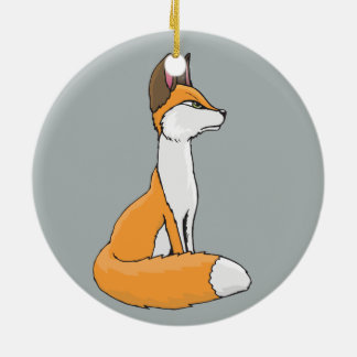 Fox Ceramic Tree Decoration