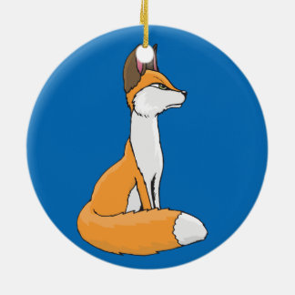 Fox Ceramic Tree Decoration