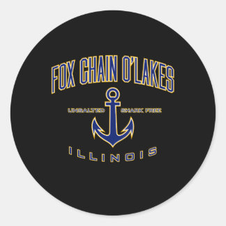 Fox Chain O'Lakes Il For Classic Round Sticker