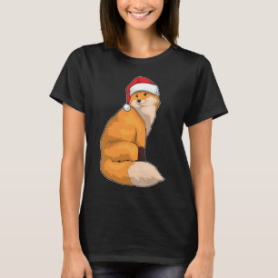 Fox Christmas Santa hat T-Shirt