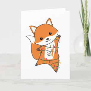 Fox Christmas Snow Winter Animals Foxes Adult Clot Holiday Card