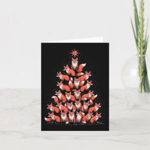 Fox Christmas Tree Fox Xmas Tree Women & Boys Card