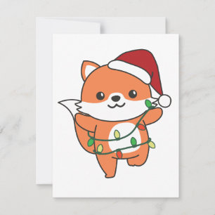 Fox Christmas Winter Animals Holiday Foxes Card