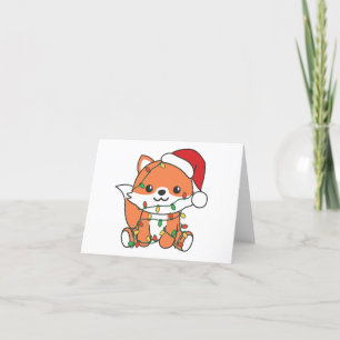 Fox Christmas Winter Animals Holiday Foxes Card