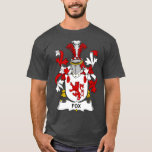 Fox Coat of Arms Family Crest  T-Shirt<br><div class="desc">Fox Coat of Arms Family Crest  .Check out our family t shirt selection for the very best in unique or custom,  handmade pieces from our shops.</div>