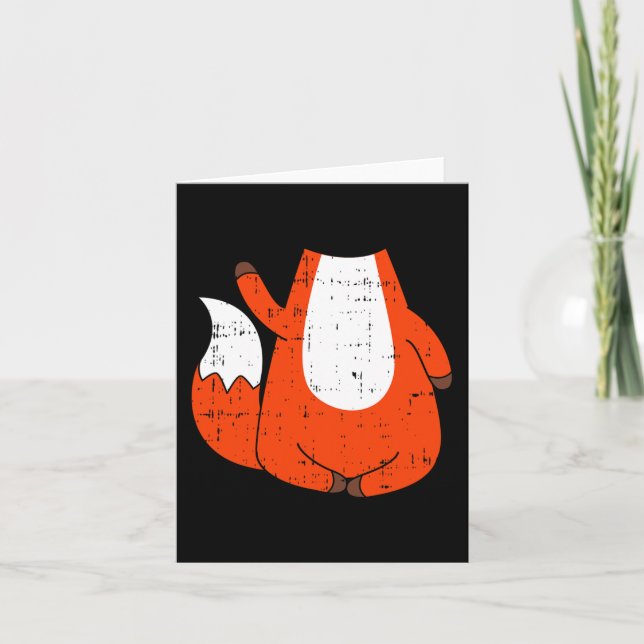Fox Costume Cute Easy Animal Halloween Gift  Card (Front)