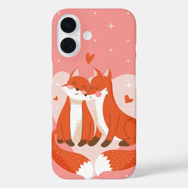 Fox Couple in Love Case-Mate iPhone Case (Back)