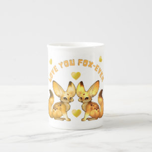  Fox Couple Valentine Art Bone China Mug