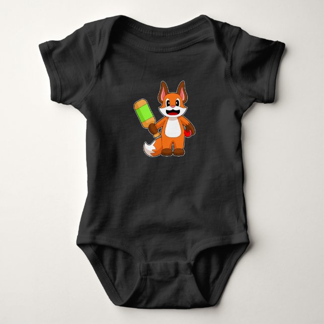 Fox Cricket Cricket bat Baby Bodysuit (Front)