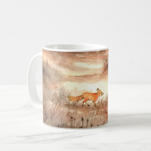 Fox Crossing the Field Coffee Mug