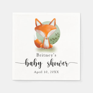 Fox cub - baby shower napkin