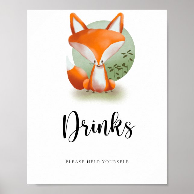 Fox Cub - Drinks help yourself Poster (Front)