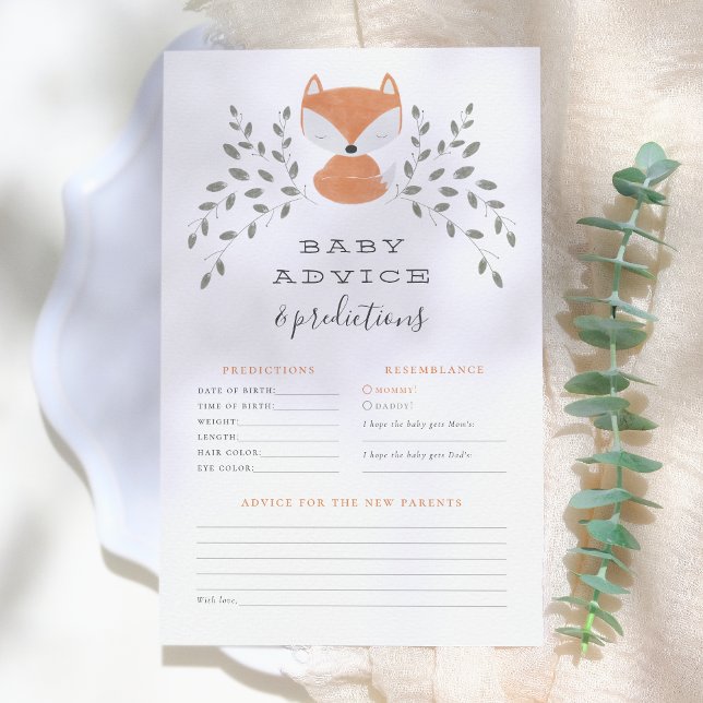Fox Cub Rustic Woodland Baby Advice & Predictions (Creator Uploaded)