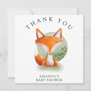 Fox cub - Thank you  Card