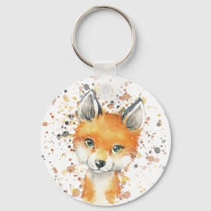 Fox cub watercolour high tops gel mouse mat footba key ring
