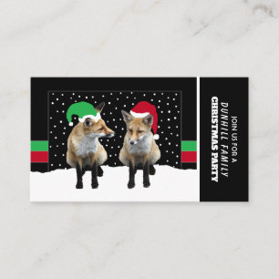 Fox cubs, Christmas Party Ticket Invitation