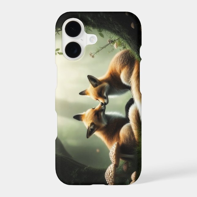 Fox Cuddle in Misty Forest  (Back)