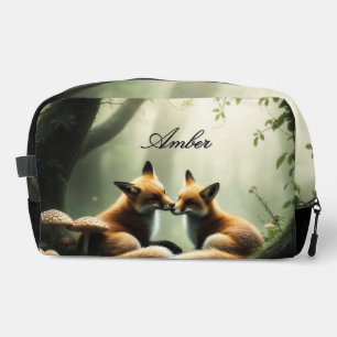 Fox Cuddle in Misty Forest Personalised Dopp Kit