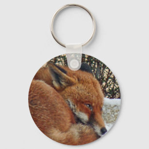 Fox day dreaming key ring