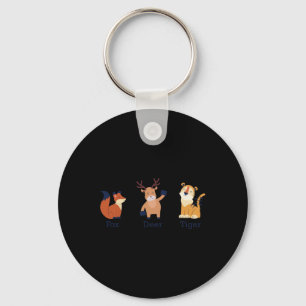 Fox Deer Tiger Animals Subtle Anti Trump Key Ring
