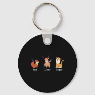 Fox Deer Tiger Animals Subtle Anti Trump Key Ring