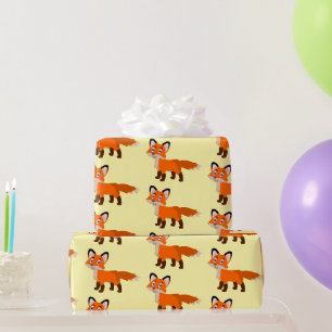 Fox Design Any Background Colour Wrapping Paper