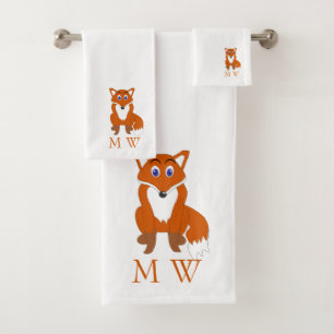 Fox Design Monogrammed Bath Towel Set
