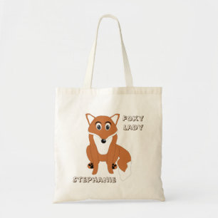 Fox Design Personalised Tote Bag