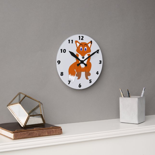 Fox Design Round Clock (Office)