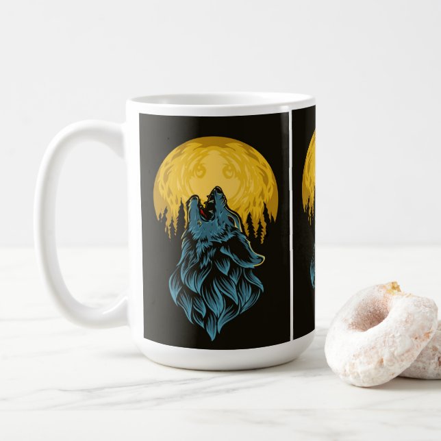 Fox Design Tshirt Coffee Mug (With Donut)