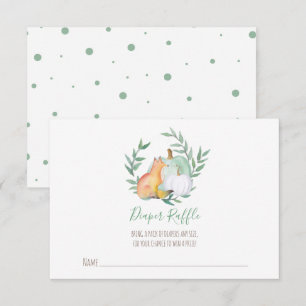 Fox Diaper Raffle Card – Neutral Fall Baby Shower