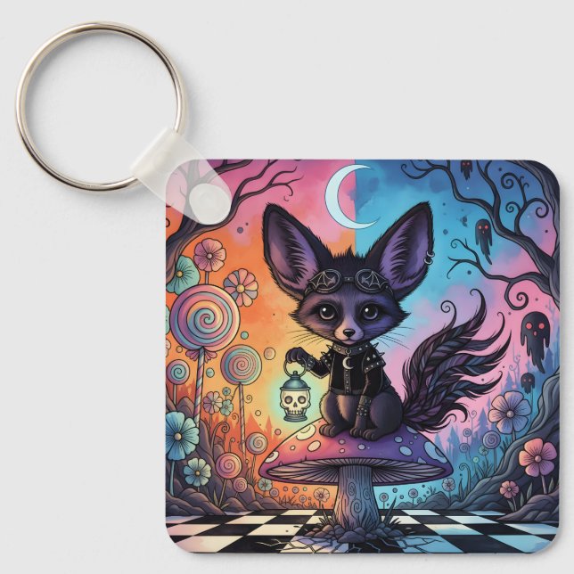 Fox Divided by the Twilight Realms Key Ring (Front)